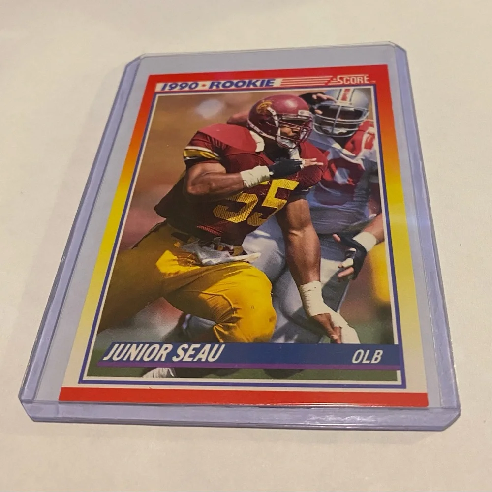 Junior Seau 1990 RC Rookie Score Football Card # 302 Vintage Collectible